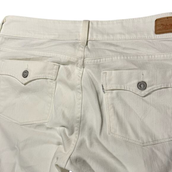 Levi's Women's White 529 Curvy Boot Cut Western Boho Style Jeans - Size 12 - Picture 6 of 8